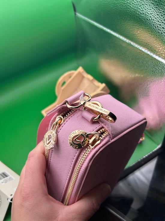 🐣 Valentino Orlandi Pink Studded Crossbody Camera Bag - Picture 6 of 7